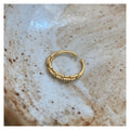 S925 Sterling Silver Hollow Flower Adjustable Diamond Ring for Women Gold Silver