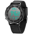 Shifenmei sports waterproof digital watch with black strap and digital display showing time