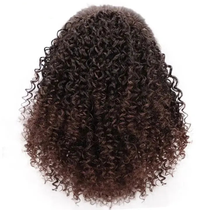 Women's short curly high temperature wire wig in European and American style for ladies hair reissue with multiple colour options