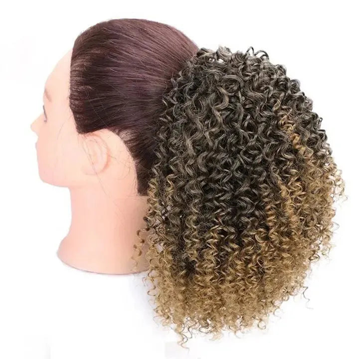 Women's short curly high temperature wire wig in European and American style for ladies hair reissue with multiple colour options