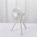 USB rechargeable portable desk fan with adjustable octopus tripod in black, green, pink, or white.