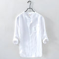 Plain cotton t-shirt in blue, front view, sizes S to 4XL