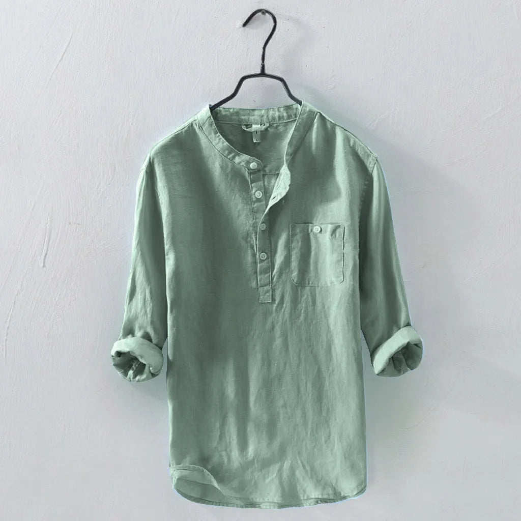 Plain cotton t-shirt in blue, front view, sizes S to 4XL