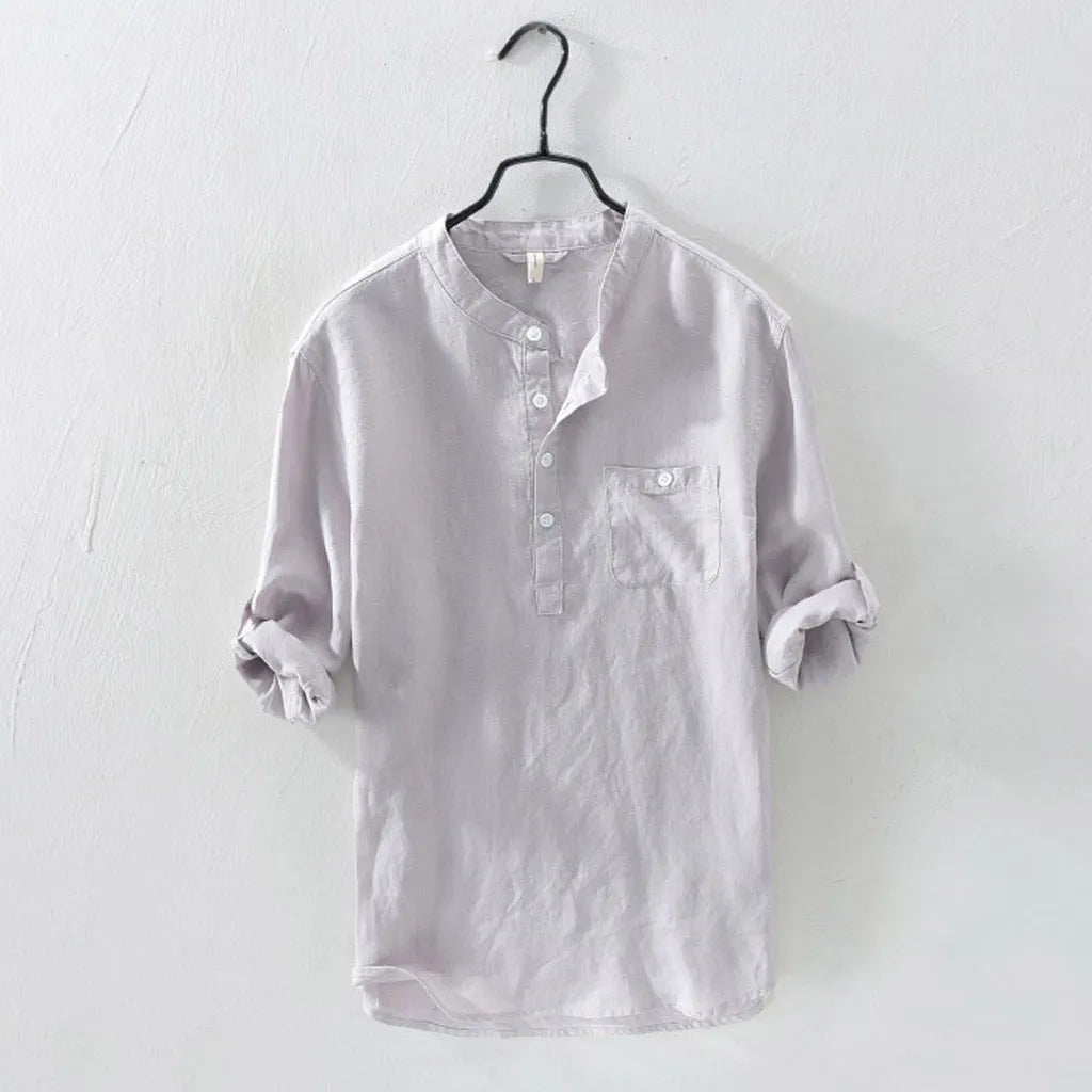 Plain cotton t-shirt in blue, front view, sizes S to 4XL