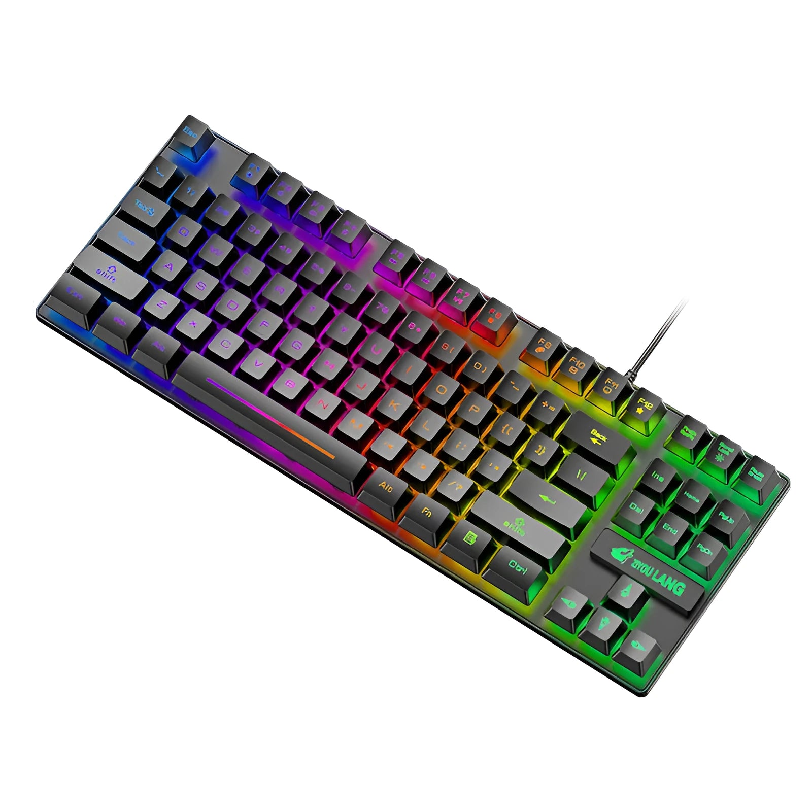 Mechanical keyboard with ABS casing in black, white, pink or blue colour options for notebook computers