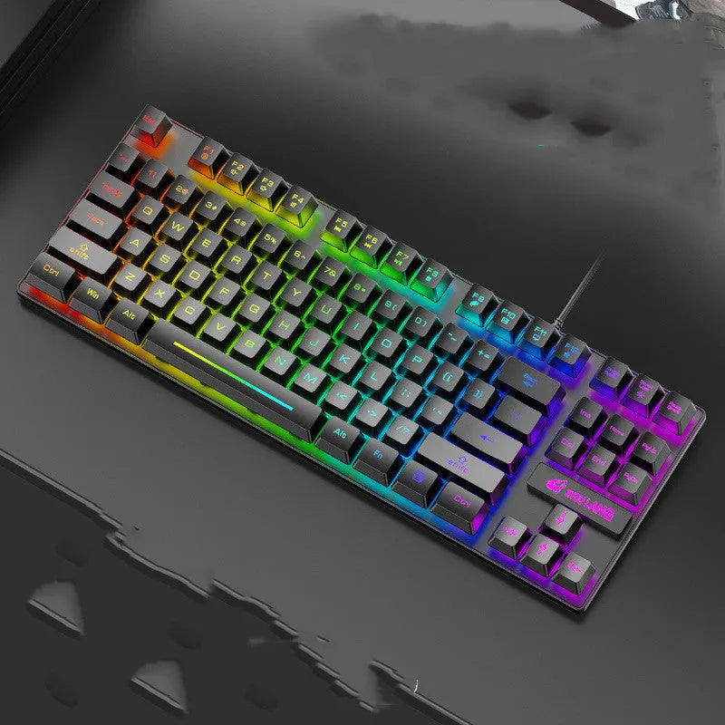 Mechanical keyboard with ABS casing in black, white, pink or blue colour options for notebook computers