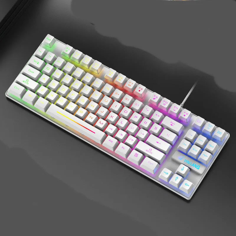 Mechanical keyboard with ABS casing in black, white, pink or blue colour options for notebook computers