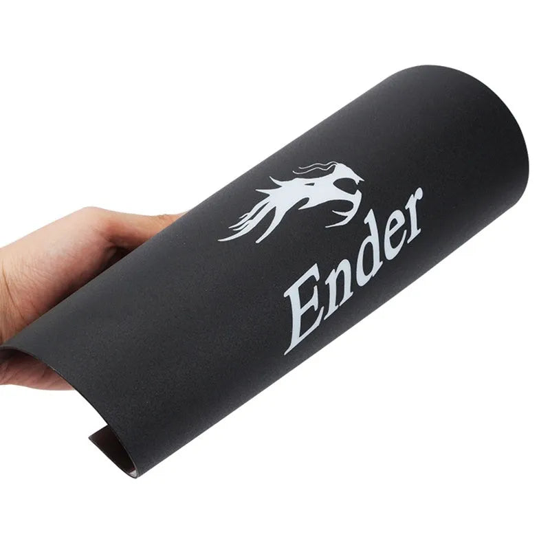 Black Creators 3D printer build surface tape for Ender 3 with fibreglass rod texture and regular polygon shape