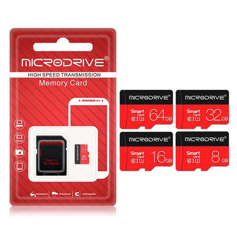 TF memory card microSD Class 10 with SD card holder for camera storage