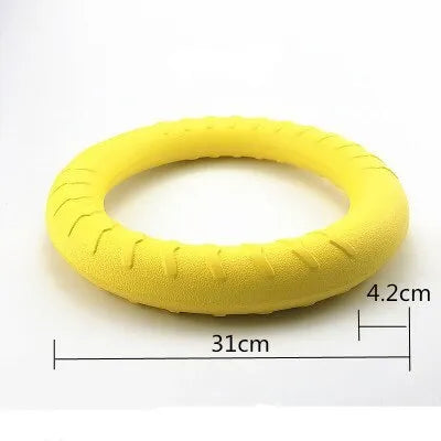 EVA interactive pet ball dog toy rubber frisbee pull ring for outdoor dog training exercise 22cm 28cm