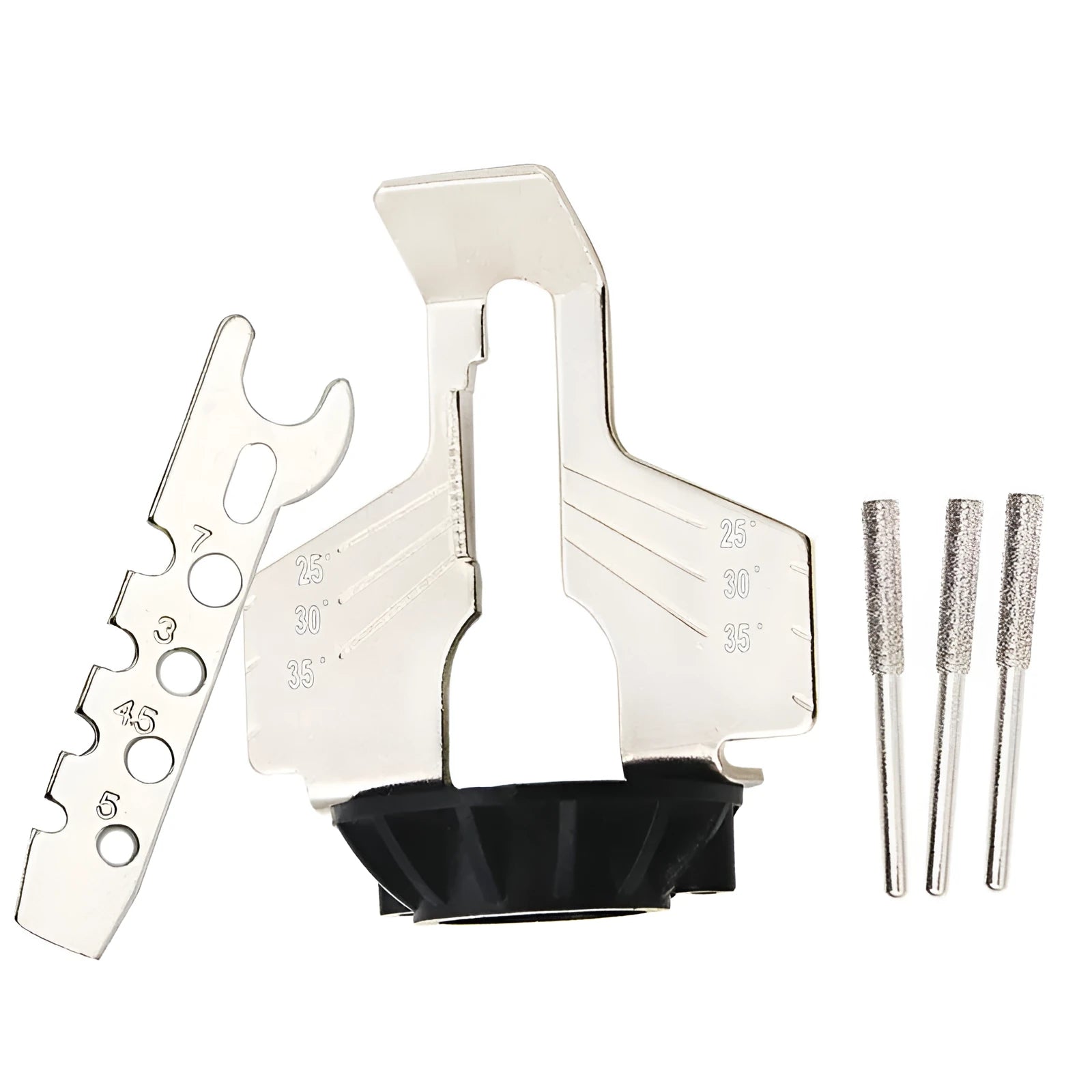 Silver mini electric chain grinder with 20mm blade for band saw sharpening