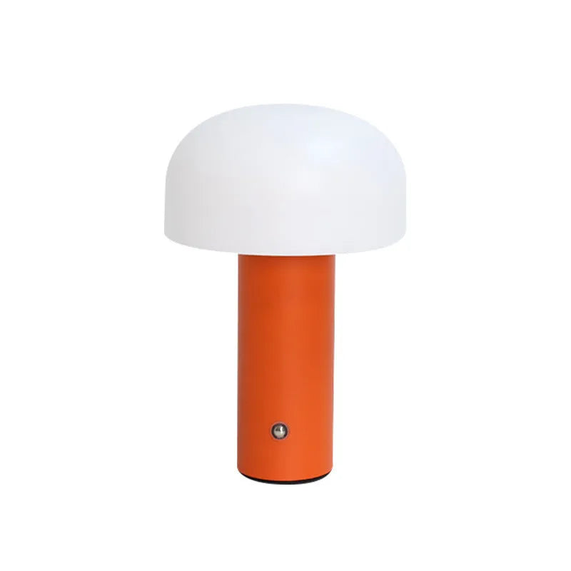 USB-powered plastic table lamp in choice of white, black, orange or green colours