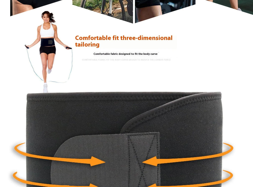 Hot lumbar support belt in neoprene material for running and fitness waist protection