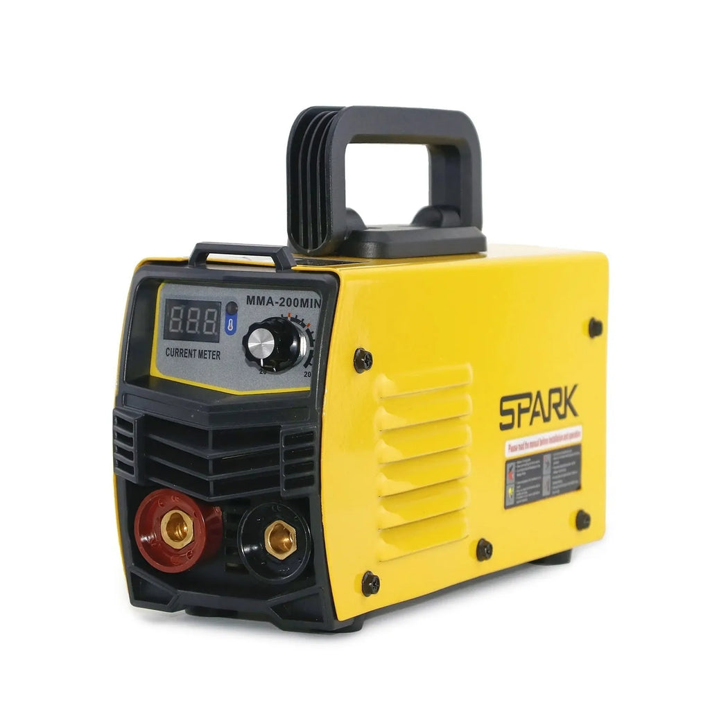 Household 220V inverter DC welding machine with welding tongs, grounding clamps, face shield, and brush hangers
