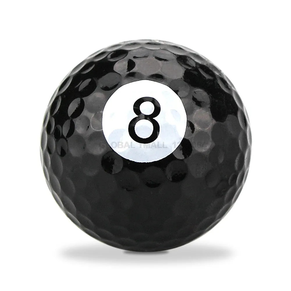Golf practice ball with Surlyn cover and seamless dimple design, random colour, on green surface