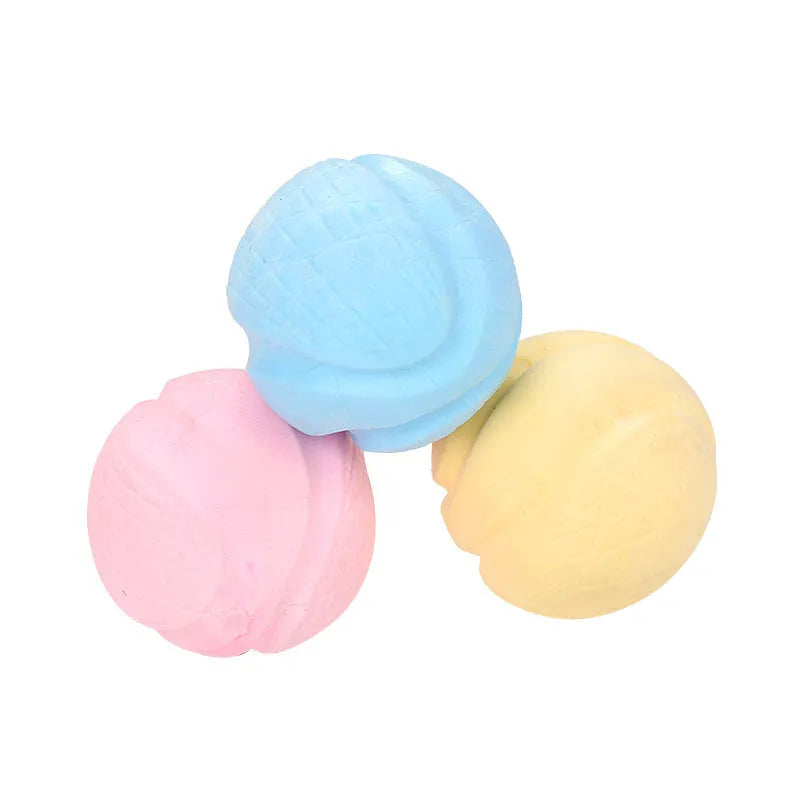 TPR foam solid dog toy ball in blue, suitable for medium and large dogs
