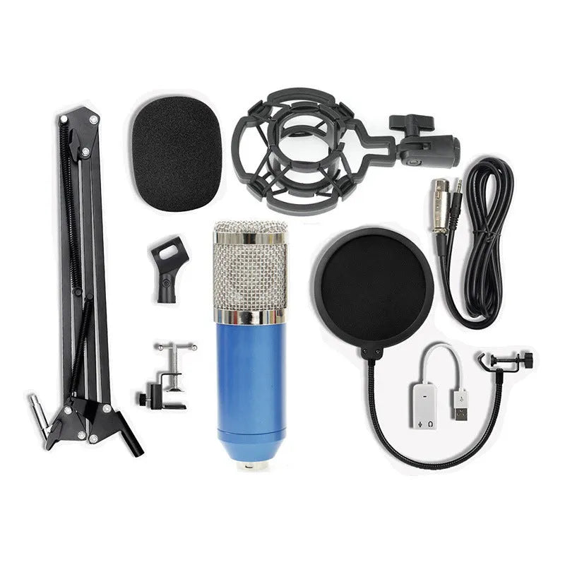 BM-800 condenser microphone in multiple colour options with electroplated mesh head