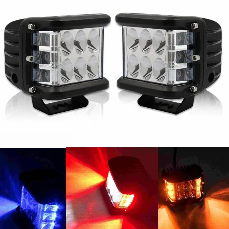 45W LED three-sided car work light with aluminium alloy housing, 7800LM output, 6000K colour temperature