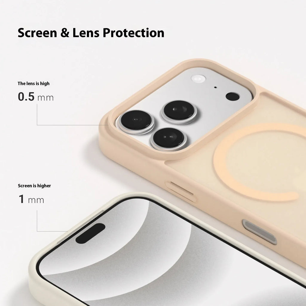 Skin-sensitive magnetic phone case frosted translucent drop-resistant cover for iPhone in black