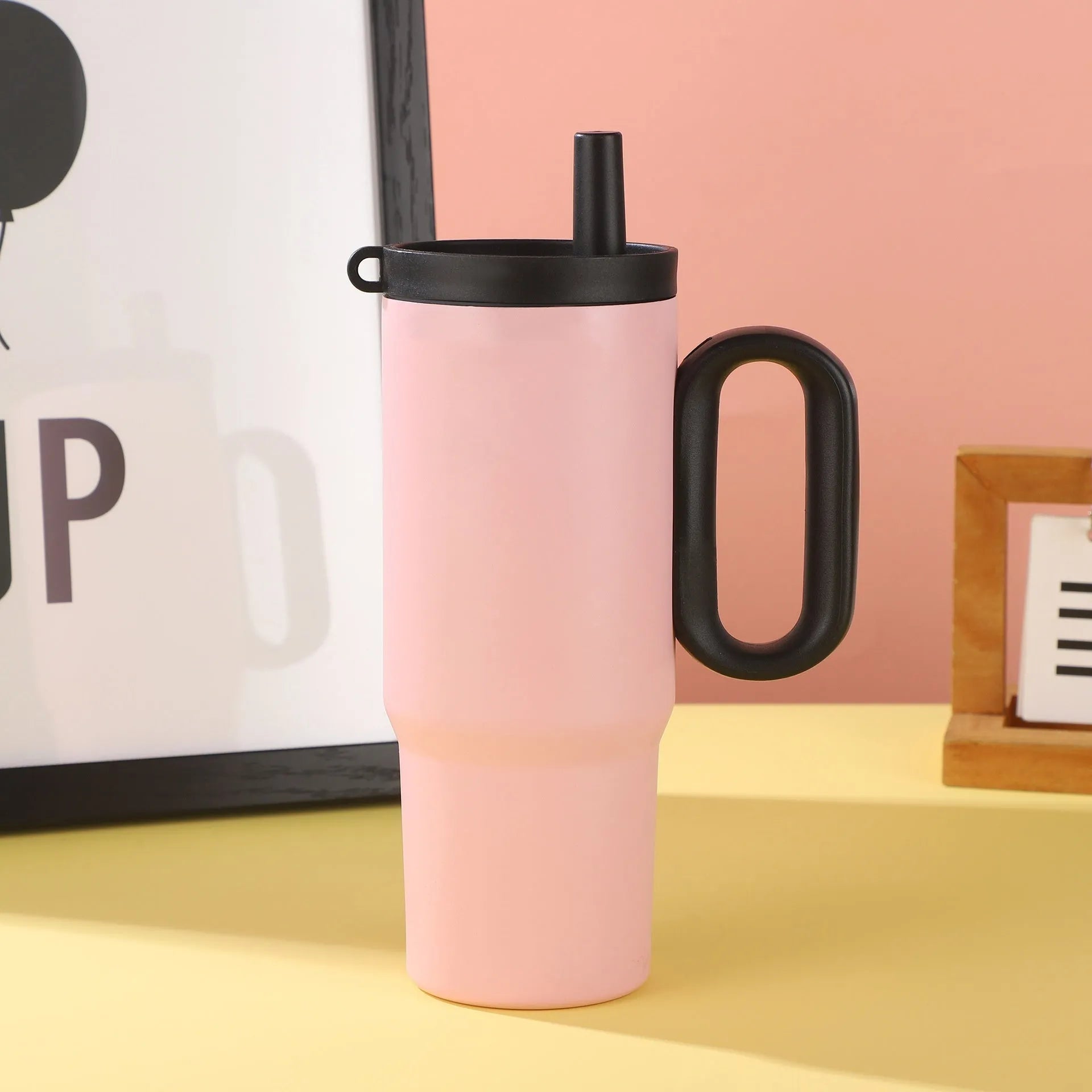 7 litre portable ice bucket cup with handle and straw in five colour options