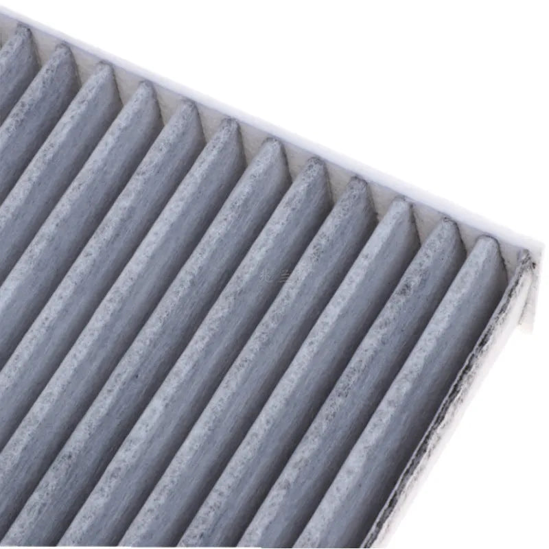Grey car cabin air filter for Geely GL GS models, dimensions 215x210x30mm