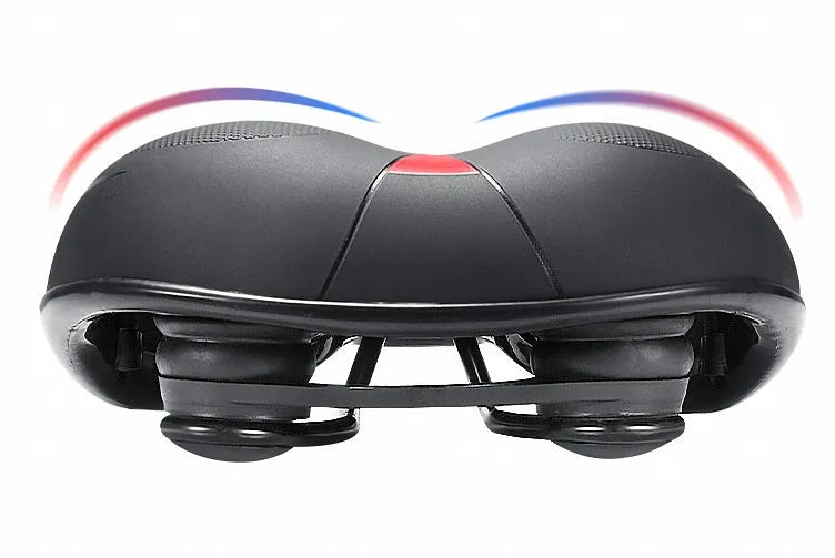Bicycle cushion cover 25x21cm with spherical shock absorber seat in black red colour