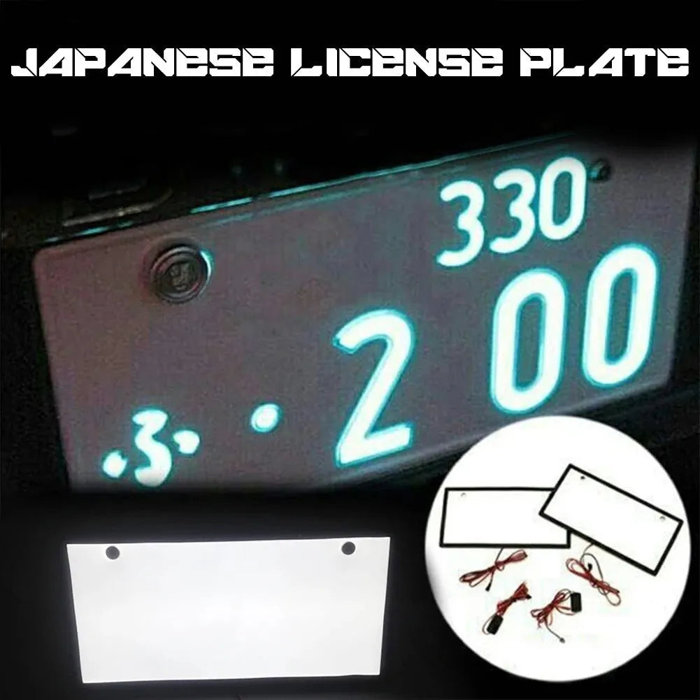 Two LED truck licence plate lights with flat thin light bars for uniform brightness