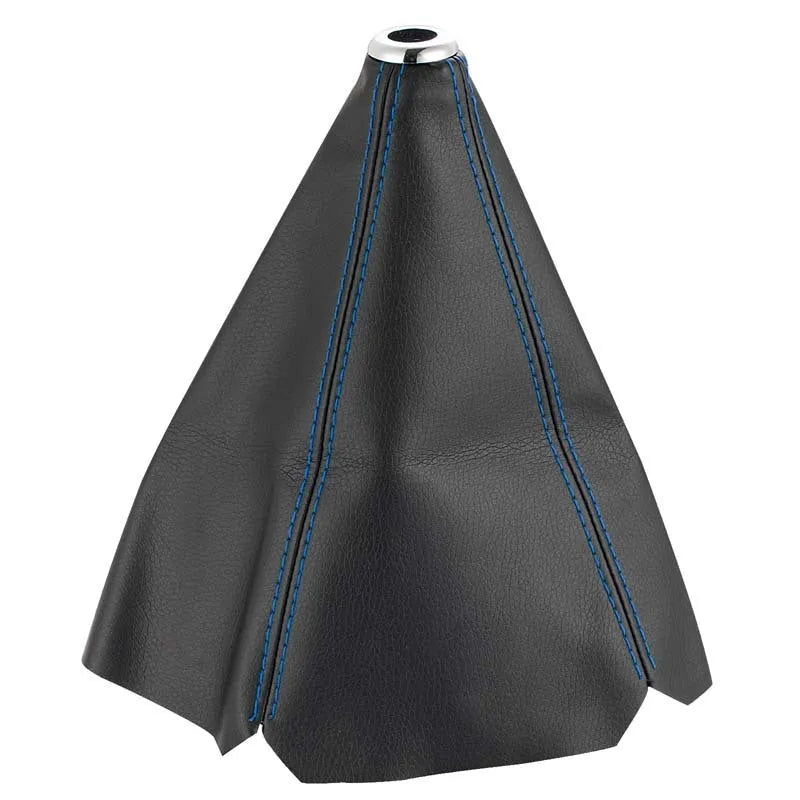 PU leather dirt-proof gear shifter cover for General Motors vehicles, shown in multiple colour line options.