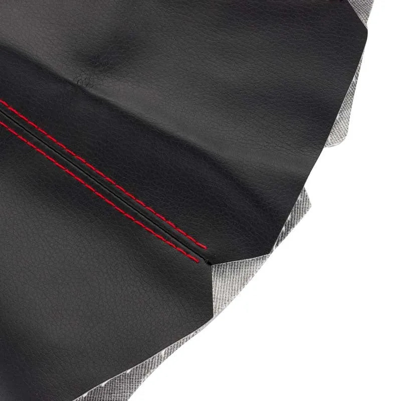 PU leather dirt-proof gear shifter cover for General Motors vehicles, shown in multiple colour line options.