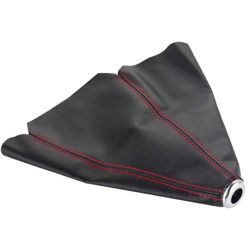 PU leather dirt-proof gear shifter cover for General Motors vehicles, shown in multiple colour line options.