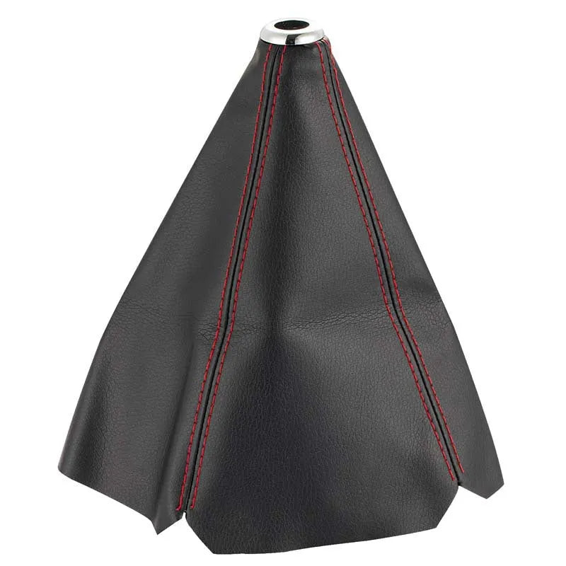 PU leather dirt-proof gear shifter cover for General Motors vehicles, shown in multiple colour line options.