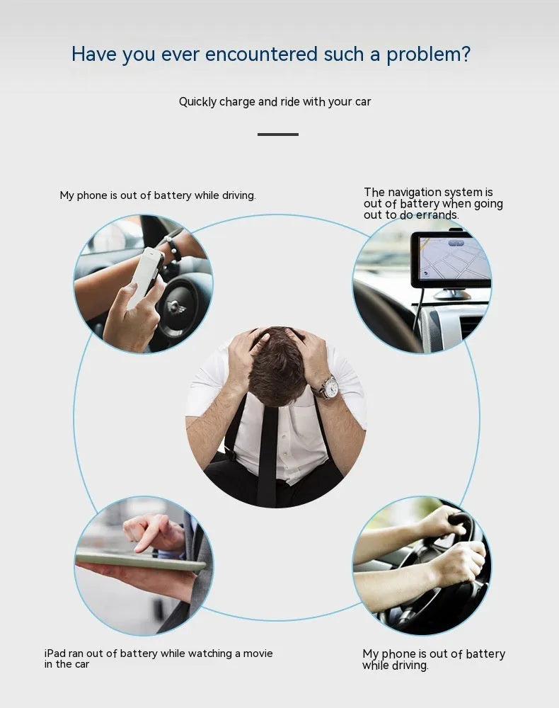 White single-port QC30 USB car charger for fast charging smartphones in vehicles.