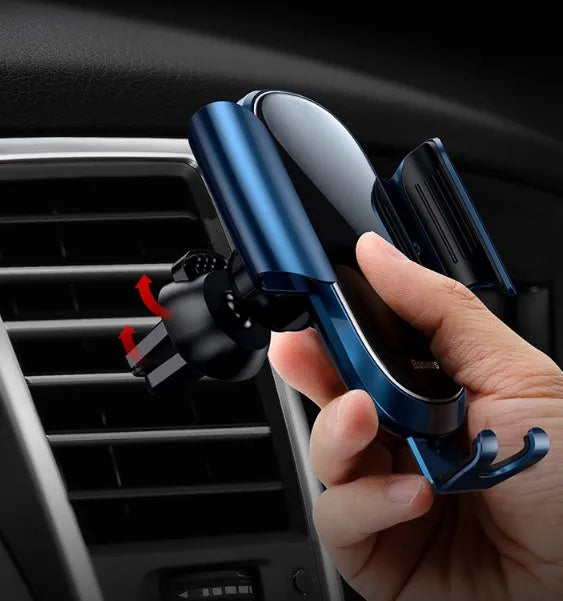 Smart car bracket mobile phone holder with adjustable gooseneck arm on car dashboard