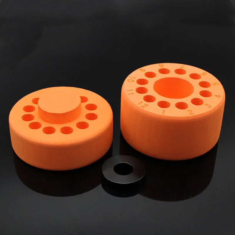Orange and blue metal-plastic laboratory process cooling box for gradient freezing cell recovery