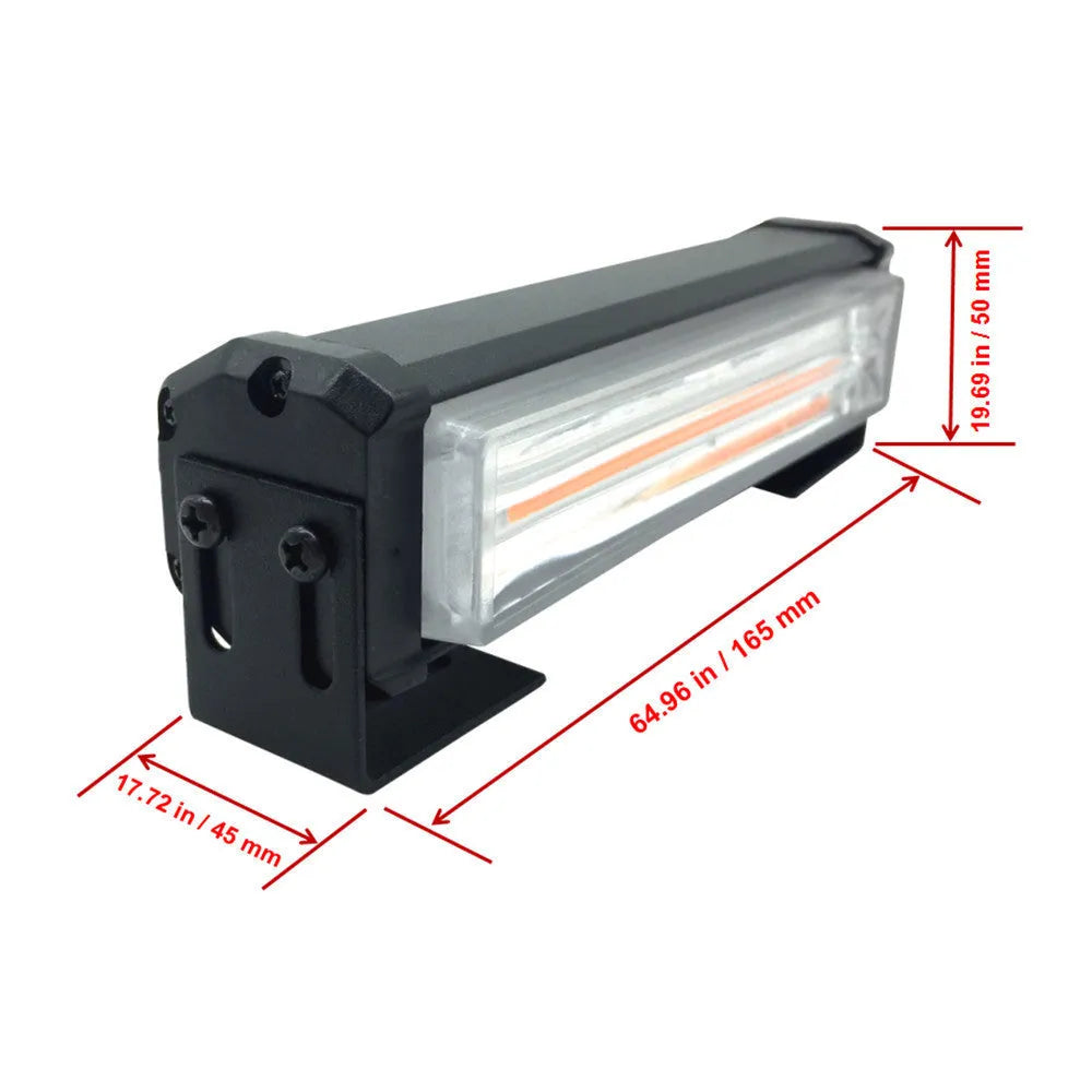 Yellow Model 208 strobe warning light with aluminium alloy and PC housing, 160mm in diameter.