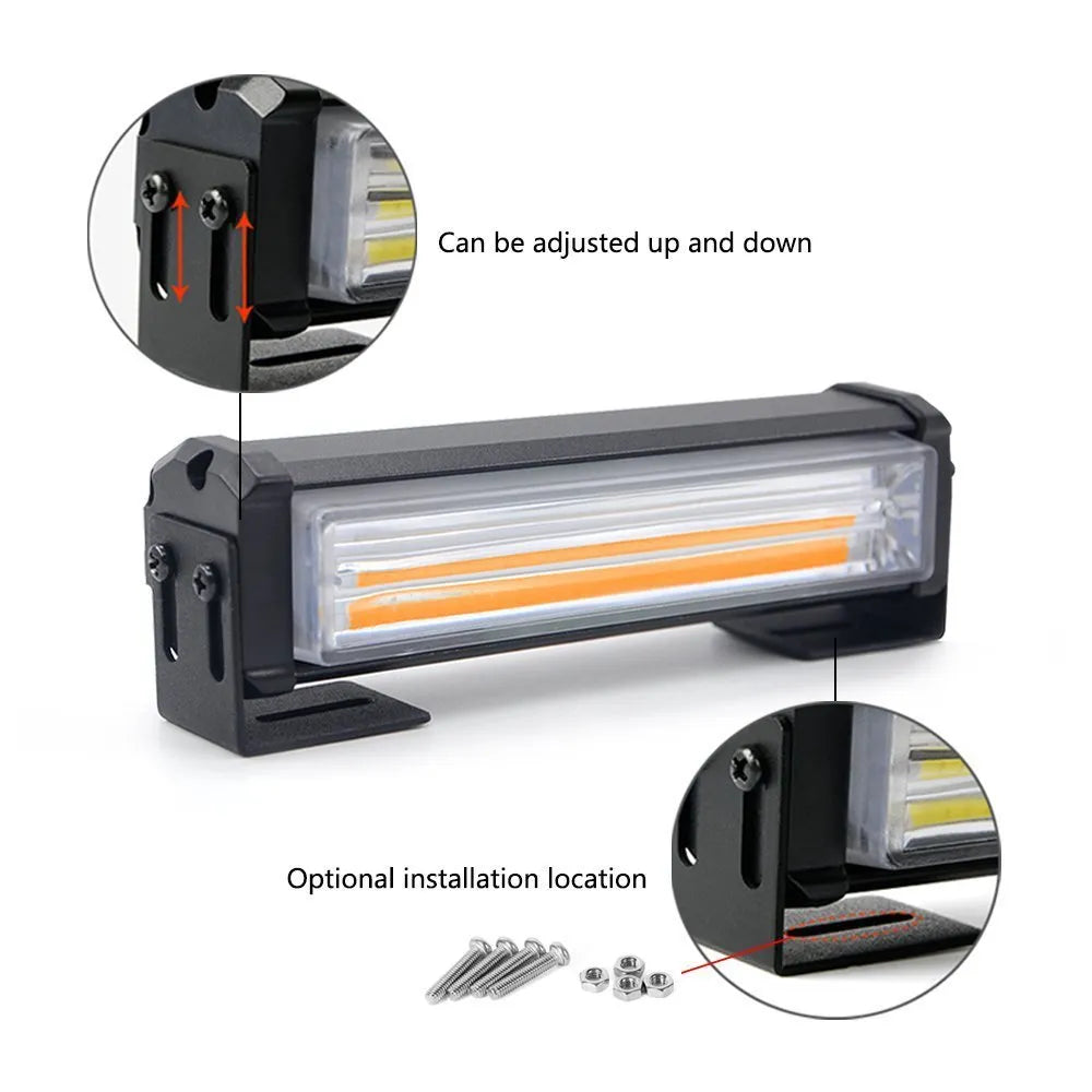Yellow Model 208 strobe warning light with aluminium alloy and PC housing, 160mm in diameter.