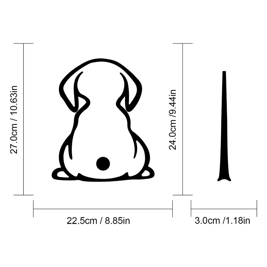 Cartoon cat silhouette car rear wiper decal sticker in multiple colours on white background