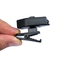 Mini LED flashlight glasses light with black clip and 360-degree rotating head attached to glasses