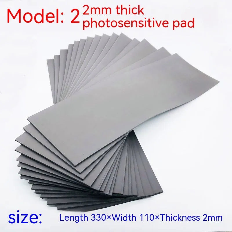 Black and grey plastic light-sensitive mat for photosensitive seal making in pottery, calligraphy and painting