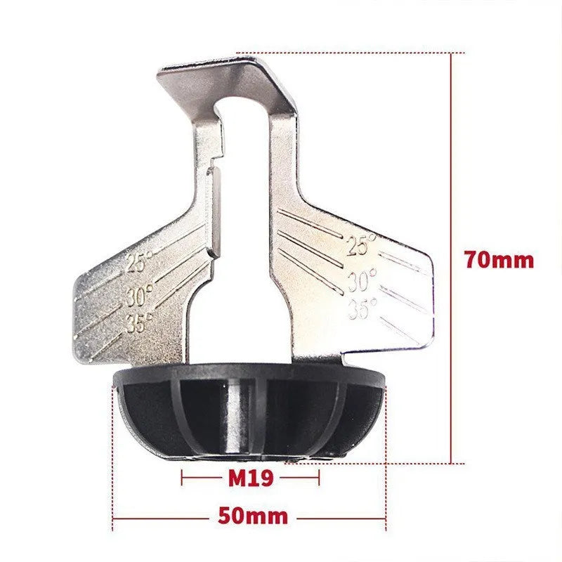 Silver mini electric chain grinder with 20mm blade for band saw sharpening