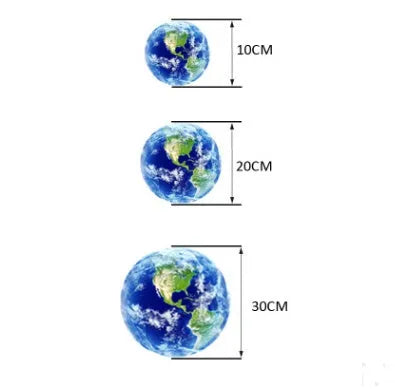 Glow in dark 3D Earth wall sticker showing luminous planet design on wall with astronomy theme