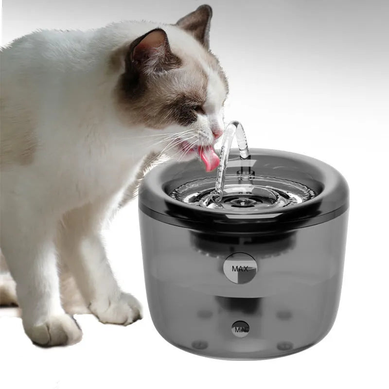 Pet automatic circulating filter water fountain gray green USB large capacity induction water outlet for dogs and cats