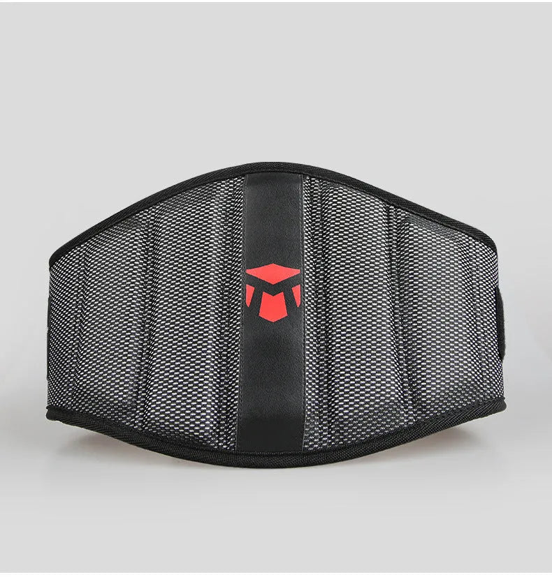 Deep squat workout belt for weightlifting hard pull with lumbar support in black