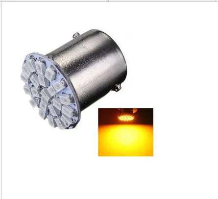 LED car brake light turn signal with 22 white LEDs in 1156/1157 base