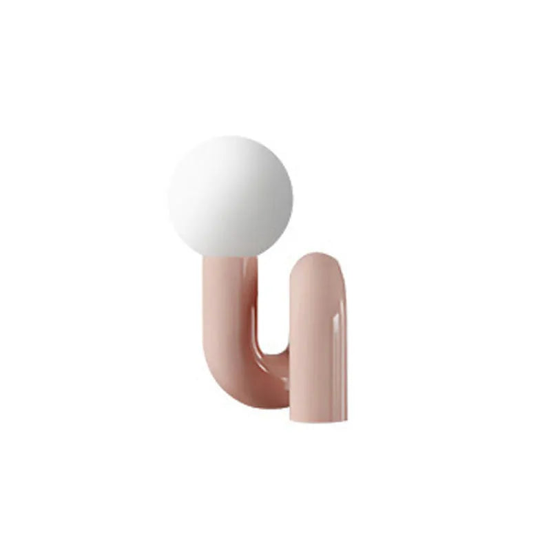 Modern resin bedside lamp in white with Nordic design for children bedroom 220V UK plug