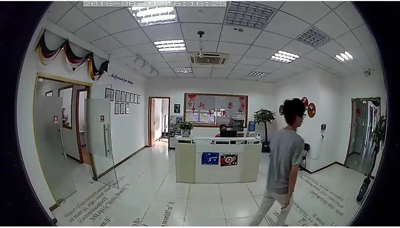Fisheye network camera 1.3 megapixel plastic housing indoor hemispherical lens security