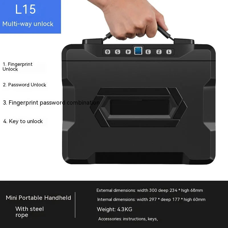 Portable L12 mechanical combination safe box made from youjingang steel