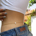 Women's gold alloy waist chain 115cm single circle on hips