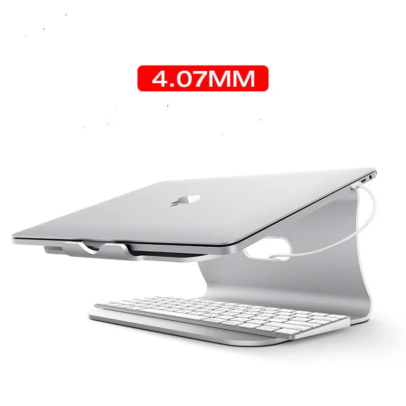 Aluminium notebook cooling bracket with rotating design and 4.07mm thickness in silver and grey options