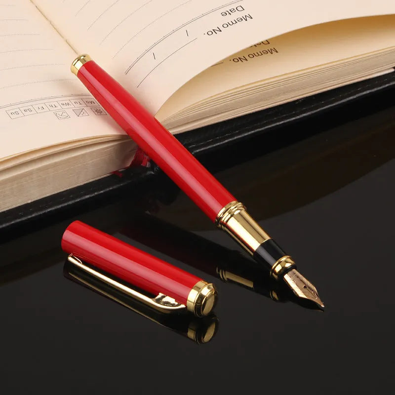 Metal ballpoint pen with 0.5mm fine tip in black and red colour options